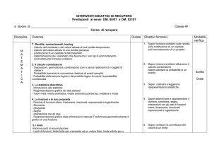PROGRAMMA CLASSE IV F Anno scolastico 2013/2014