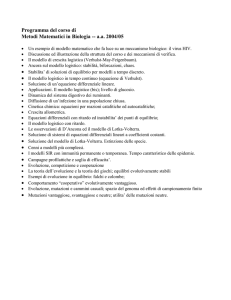 Metodi Matematici in Biologia