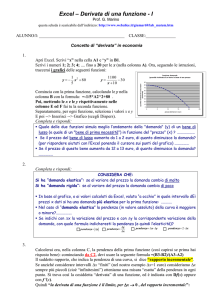 Excel - La derivata in economia