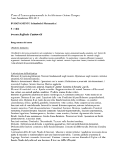 Programma, modalità d`esame, bibliografia.
