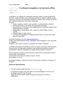 Funzione affine con Geogebra - matematica.ch