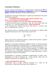 Il principio d`induzione
