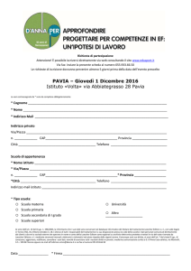 scheda adesione - Ufficio Educazione Fisica