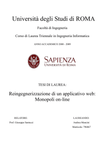 REINGEGNERIZZAZIONE DI UN APPLICATIVO WEB