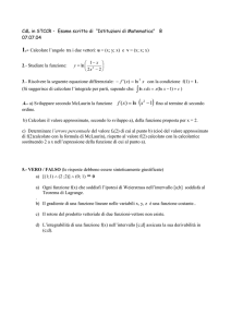CdL in Scienze Ambientali Esame scritto di “Istituzioni di Matematica”