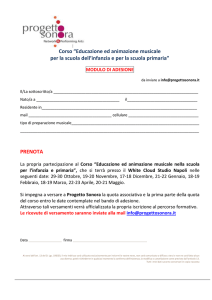 Educazione ed animazione Musicale ( Infanzia e