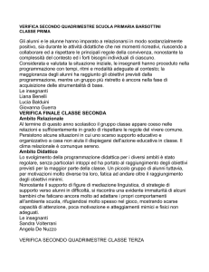 Verifiche Quadrimestrali Scuola Primaria Barsottini