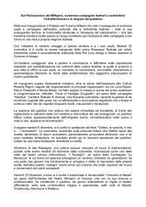 Comunicato Rassegna Teatrale