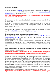 I teoremi di Gödel - Dipartimento di Matematica