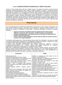 SCIENZE INTEGRATE (SCIENZE DELLA TERRA e BIOLOGIA)