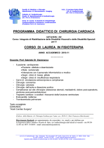 Chirurgia Cardiaca - Scuola di Medicina e Scienze della Salute