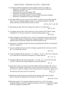 esercizi 3bl – geometria analitica – baricentro - Digilander