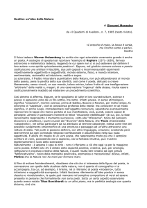 Goethe: un`idea della Natura