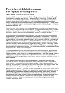 Perché la crisi del debito sovrano