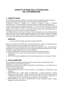 concetti di base della tecnologia dell`informazione - Digilander