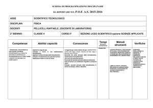 SCHEDA DI PROGRAMMAZIONE DISCIPLINARE DA RIPORTARE