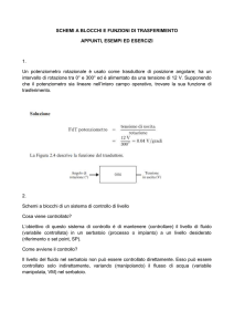 SCHEMI A BLOCCHI E FUNZIONI DI TRASFERIMENTO APPUNTI