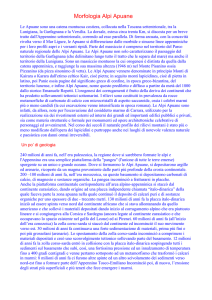 Morfologia Alpi Apuane