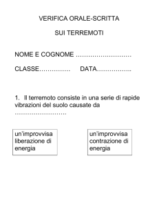 Verifica sui Terremoti: Test di Scienze per la Scuola Media