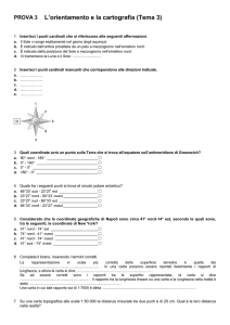 Prova 3 L`orientamento e la cartografia (Tema 3) 1 Inserisci i punti