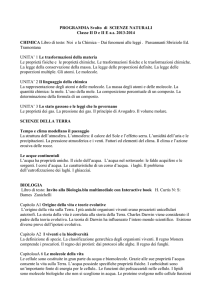 Programma scienze 2 D e 2 E a.s.13-14