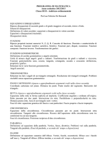 PROGRAMMA DI MATEMATICA