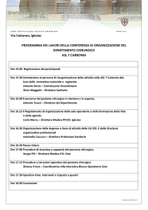 Organizzazione dipartimento chirurgico