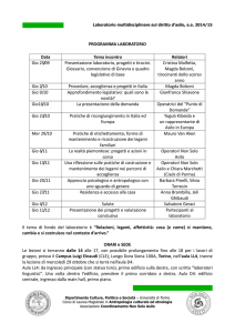 Il programma definitivo, sedi e orari
