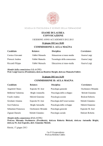 Convocazioni lauree - Lauree e Lauree Magistrali
