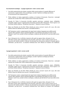 Esercitazione di sociologia