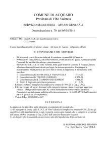 Oneri S.I.A.E. per manifestazioni estive. C.I.G. esente