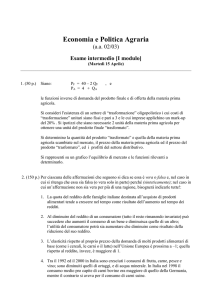 Compito prova di accertamento intermedia