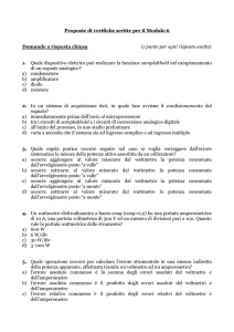 Proposte di verifiche scritte per il Modulo 6 Domande a risposta