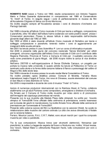 ROBERTO NASI nasce a Torino nel 1962, studia