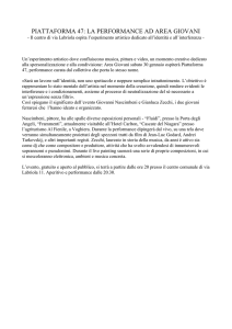 PIATTAFORMA 47: LA PERFORMANCE AD AREA GIOVANI