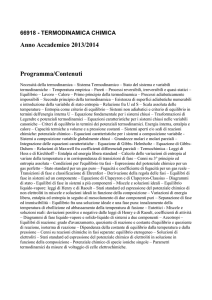 66918 - TERMODINAMICA CHIMICA