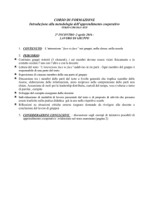 LAVORI GRUPPO 2 aprile 2016