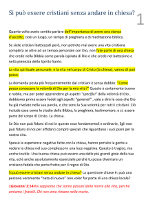 Si può essere cristiani senza andare in chiesa? Quante volte avete