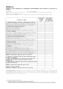 MODELLO 2) SCHEMA DI PIANO FINANZIARIO DA PRESENTARE