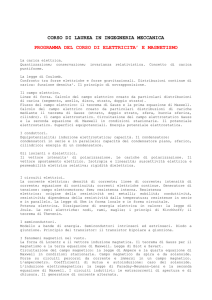 e) Elettricità e Magnetismo