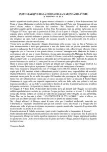 INAUGURAZIONE DELLA CHIESA DELLA MADONNA DEL PONTE