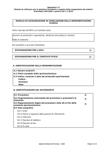 Appendice 12 Modulo da utilizzare per la gestione transitoria a