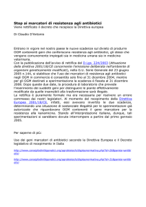 Stop ai marcatori di resistenza agli antibiotici