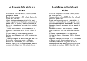 La distanza della stella più vicina