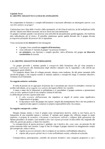 Capitolo Terzo IL GRUPPO: SOGGETTO E LUOGO Dl ANIMAZIONE