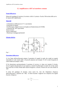 Amplificatore a BJT ad emettitore comune (1L8S)