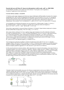 Esercizi del corso di Fisica II (laurea in informatica) svolti in aula nell` a