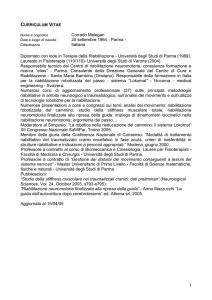 curriculum vitae - CampusNet - Università degli Studi di Parma
