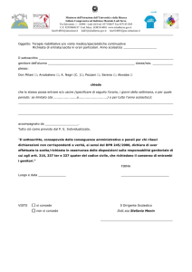 richiesta per terapie riabilitative e visite medico/specialistiche