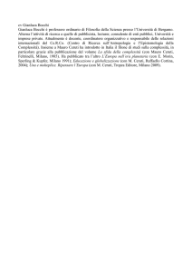 cv Gianluca Bocchi Gianluca Bocchi è professore ordinario di